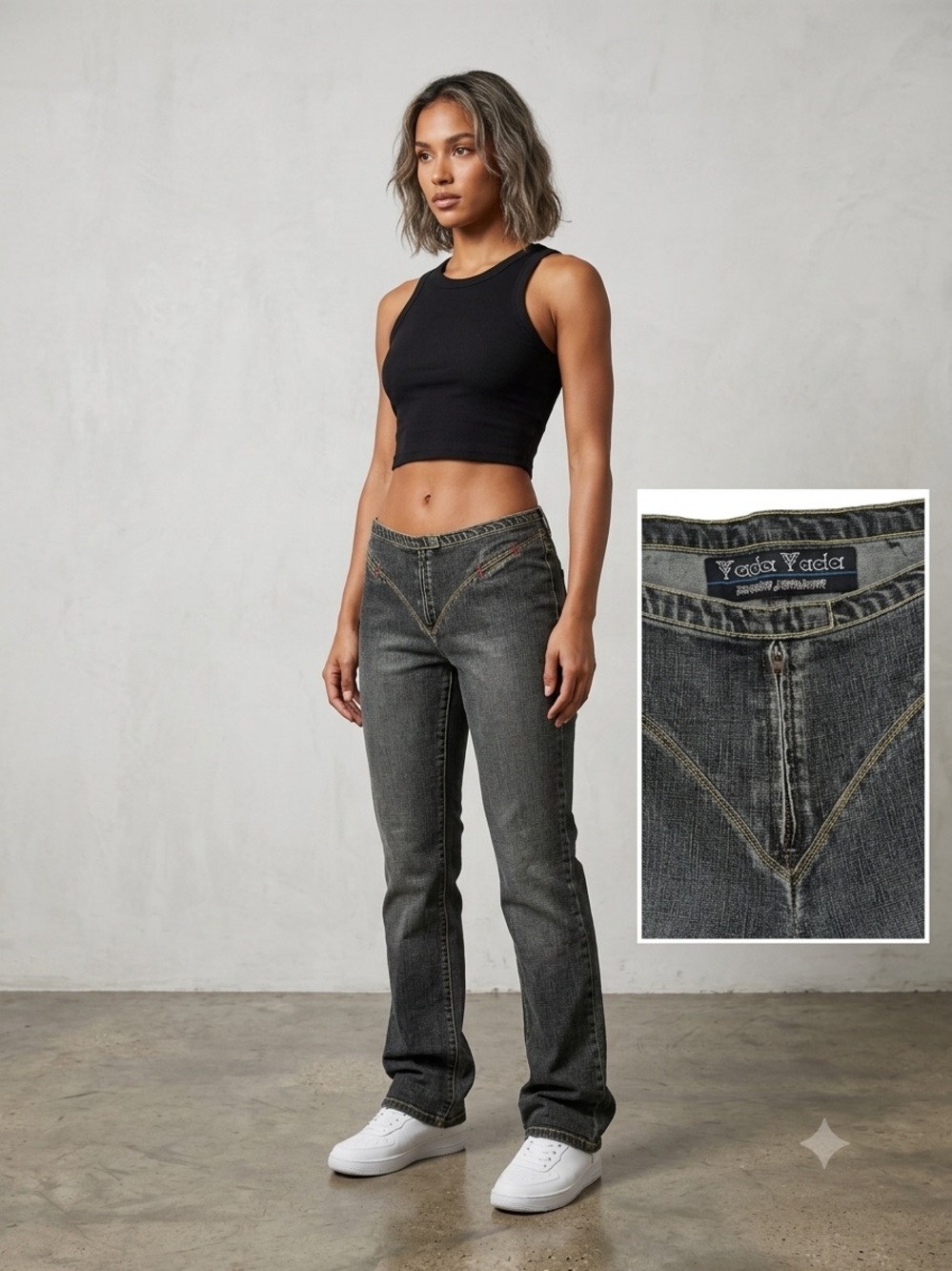 Vintage Yada Yada Y2K Low Rise Flare Leg Stretch Jeans Size 9